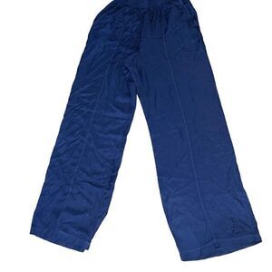 Stateside Blue Wide Leg Elastic Waist Pull-On Pants Pockets USA Made Sz S Small